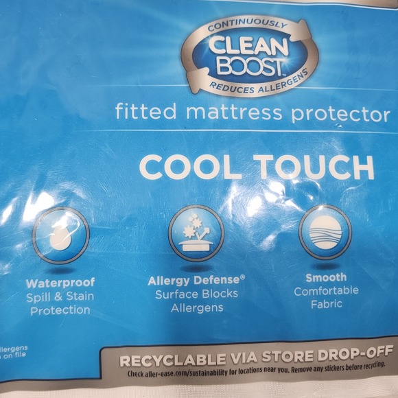 Allerease Cool Touch Full Fitted Mattress Protector Waterproof Allergy Defense - Picture 8 of 9